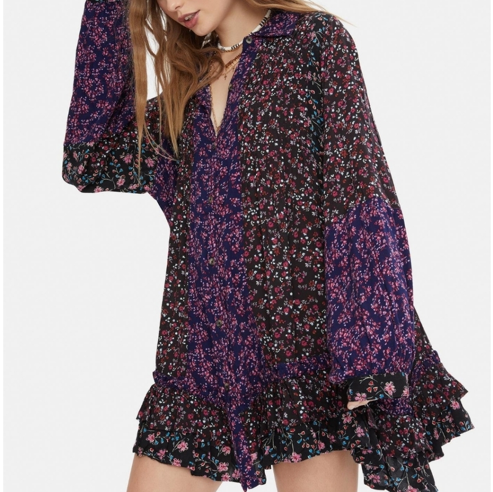 Free People Lost In You Printed Tunic